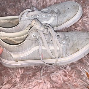 Grey low top vans size 5 in missy